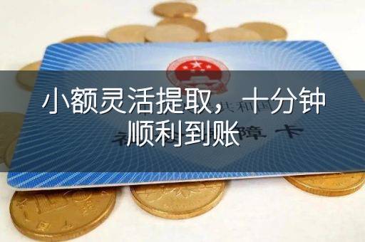 小额灵活提取，十分钟顺利到账
